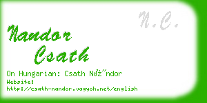 nandor csath business card